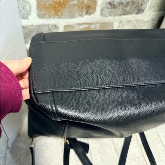 Coach Black Leather Tote Bag with shoulder strap - Picture 8 of 13